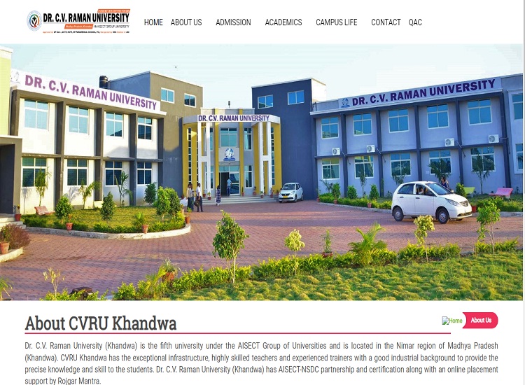 Dr. C.V. Raman University Phd in Maths Admission, Eligibility, Fees and Guidelines